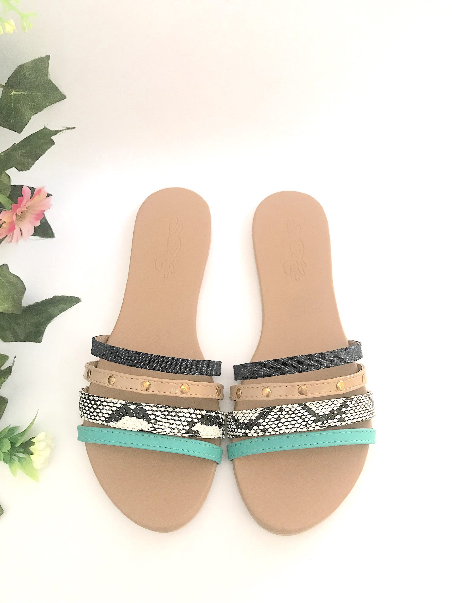 Snake Print Multi Strap Sliders 1 Snake Print Multi Strap Sliders