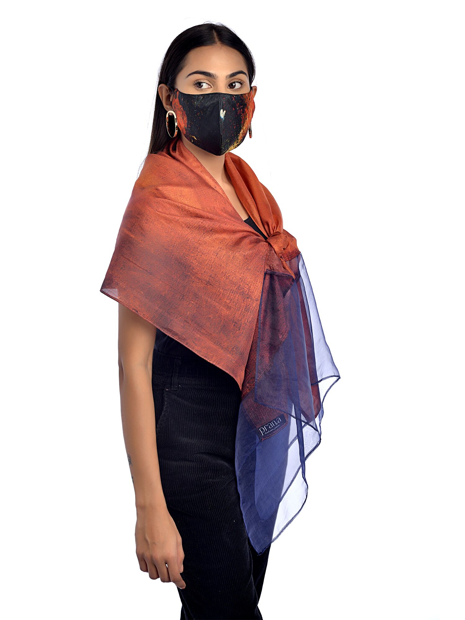Autumn Silk and Organza Scarf 4 Autumn Silk and Organza Scarf - Image 4